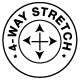 4 way stretch: Provides superior range of motion for all day comfort