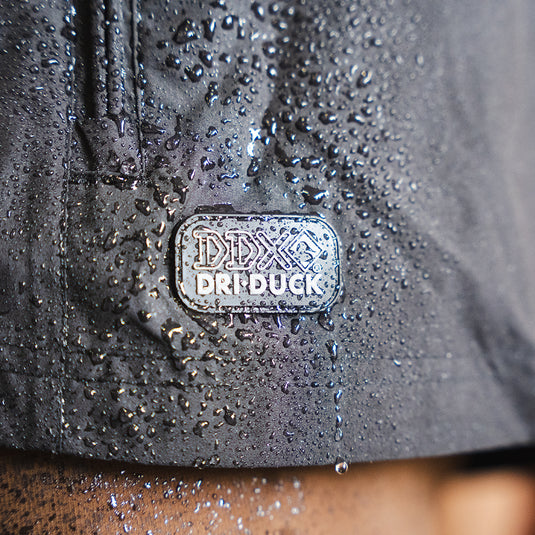 Close-up of premium water-resistant material used in high-performance outerwear