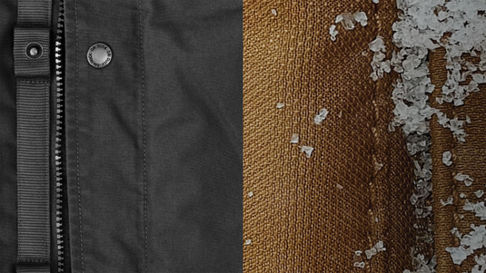 Durable Performance Canvas featuring GrizzleyTec® and Dura-Duck™ for high-performance outerwear