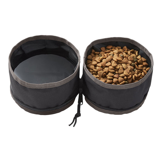 Bring the collapsible pet bowl set with you when traveling with your dog or taking them to the park.