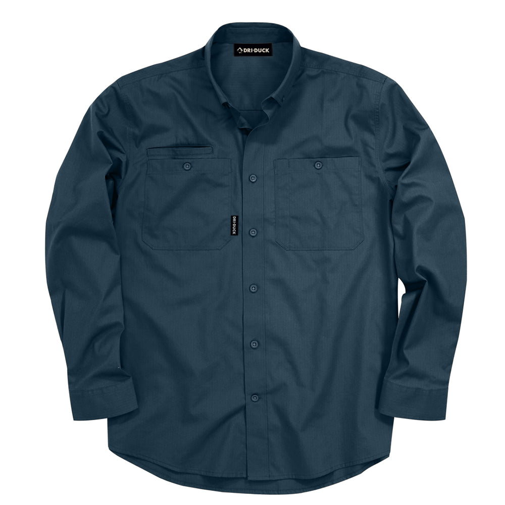 Dri Duck Men's Craftsman Woven Shirt Deep Blue-M