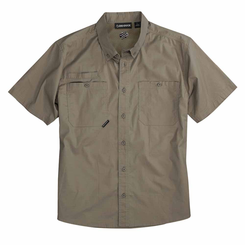 Get the Craftsman Button Down Short Sleeve Shirt for Work DRI DUCK