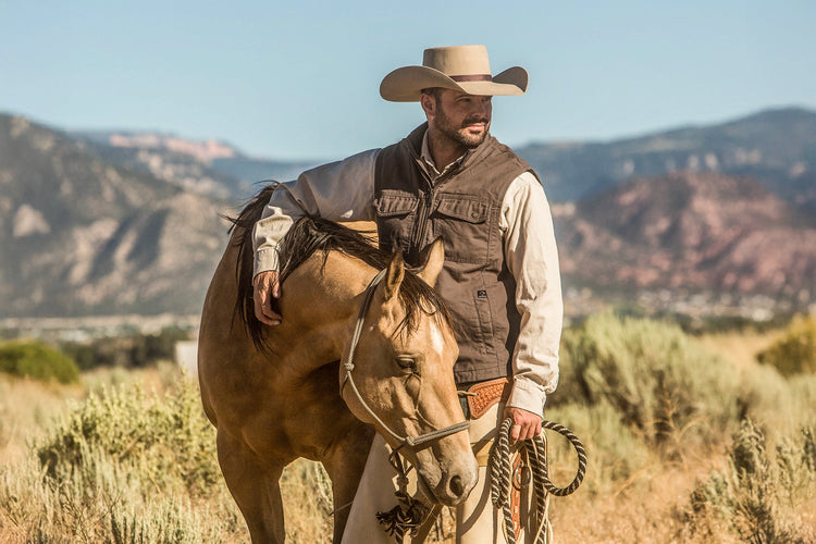 Trek Vest – tobacco – 100% cotton Canyon Cloth canvas – rugged outerwear
