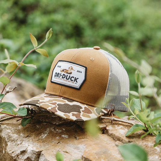 Hat resting in nature scene