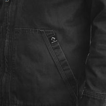 Detail shot of black Laredo showing front pocket