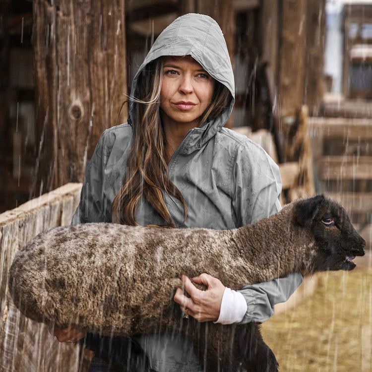 River Lightweight Rain Jacket – Grey, Water-Resistant, Wind-Resistant & Breathable