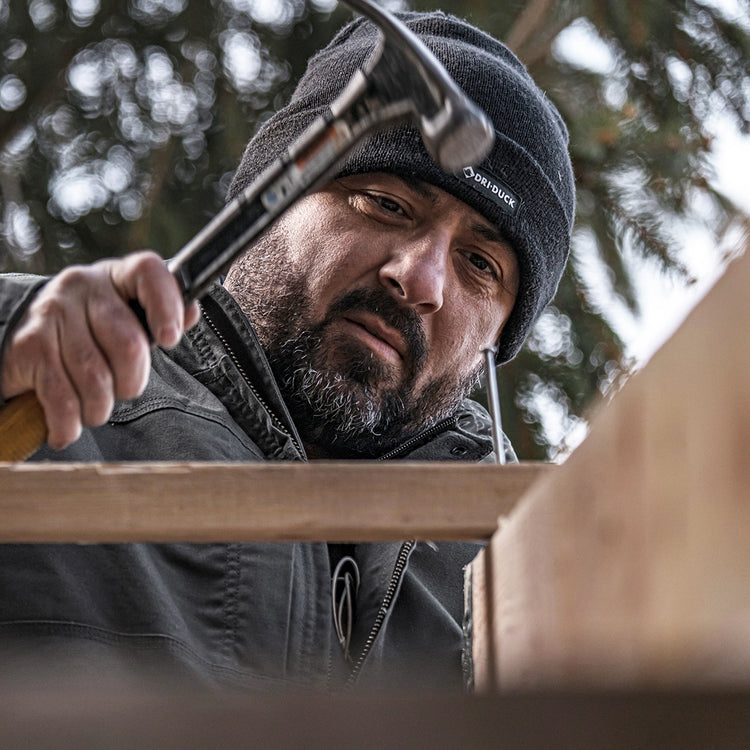 Commander Merino Beanie – black – 50% merino wool, 50% acrylic with rib knit for warmth and stretch