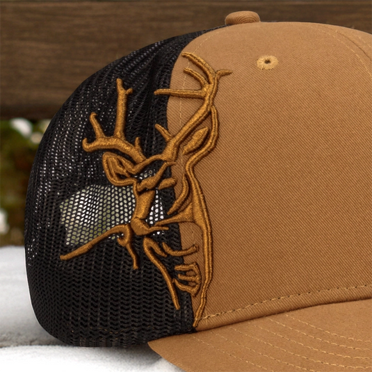 3D Buck Pro Hat – saddle and mesh black – moisture-wicking sweatband – ideal for outdoor and hunting wear