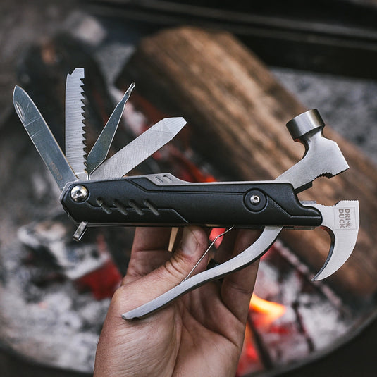 Hammer Multi-Tool – black – 11 essential gadgets – compact, portable, and convenient for outdoor and DIY tasks