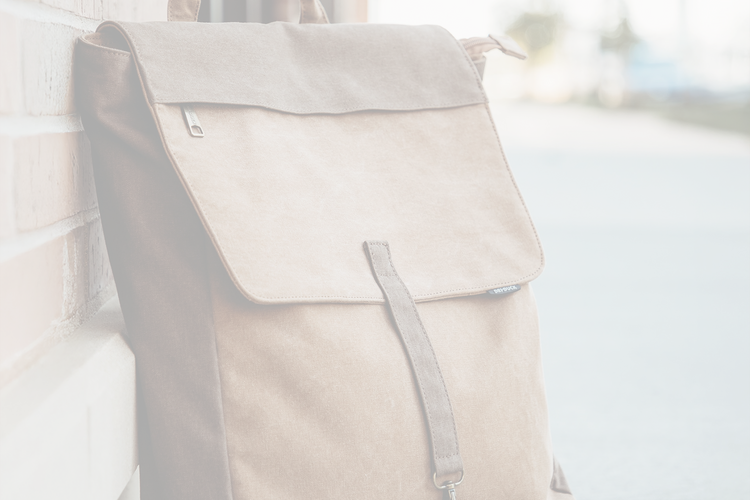 Commuter Backpack – field khaki/tobacco – 18L capacity – 12 oz. concrete canvas for durability