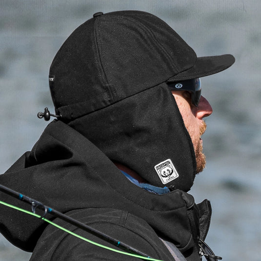 GrizzlyTec® Fleece-Lined Winter Hat – Black, Insulated with Ear Flaps – Extreme Cold Weather Gear