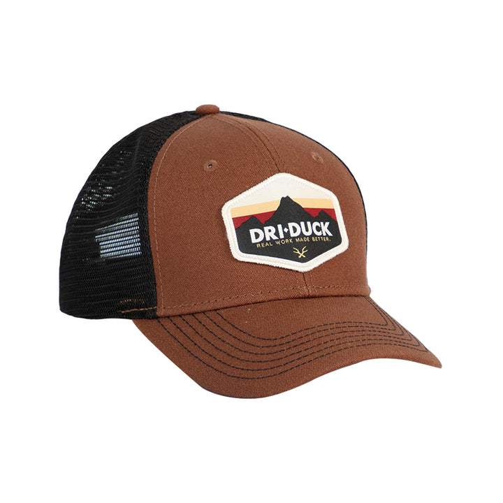 Shop the Mountain Patch Trucker Hat for Men DRI DUCK