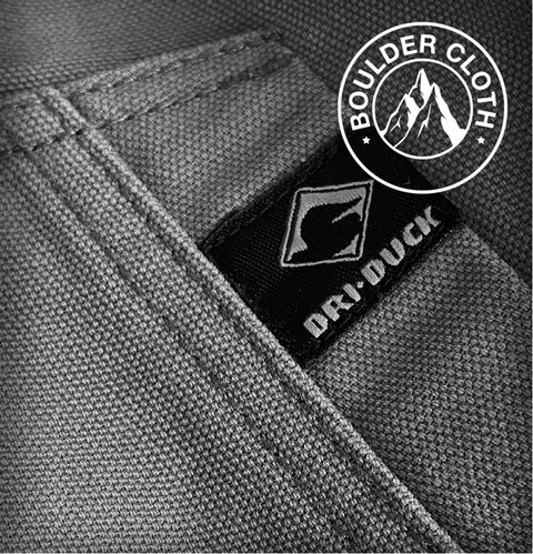 Dri Duck's durable boulder cloth material.