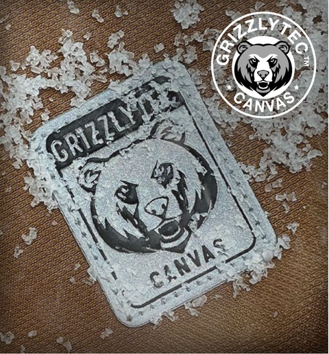 Dri Duck's GrizzleyTec™ Canvas patch with logo.