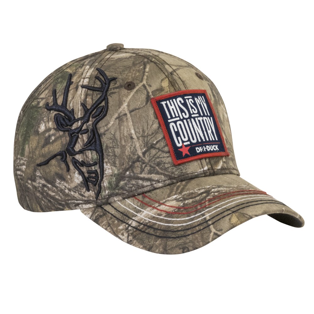 Get the DRI DUCK "This is My Country" 3D Buck hat.